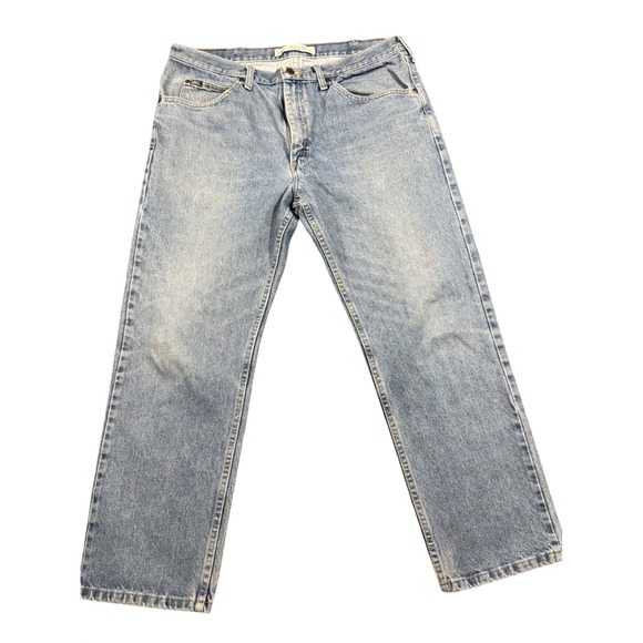 Lee Other - Lee Men's Regular Fit Light Wash 100% Cotton Straight Leg Denim Jeans Size 38x30